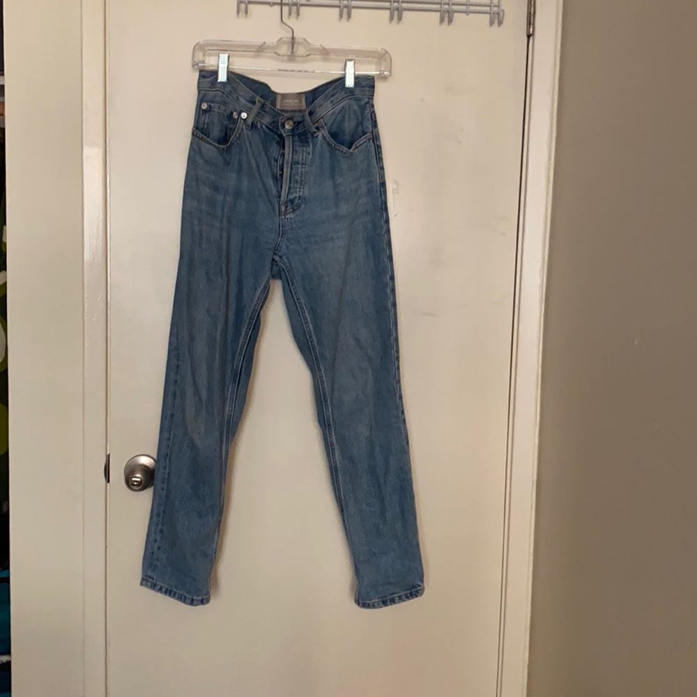 Everlane high rise cheeky straight ankle jeans